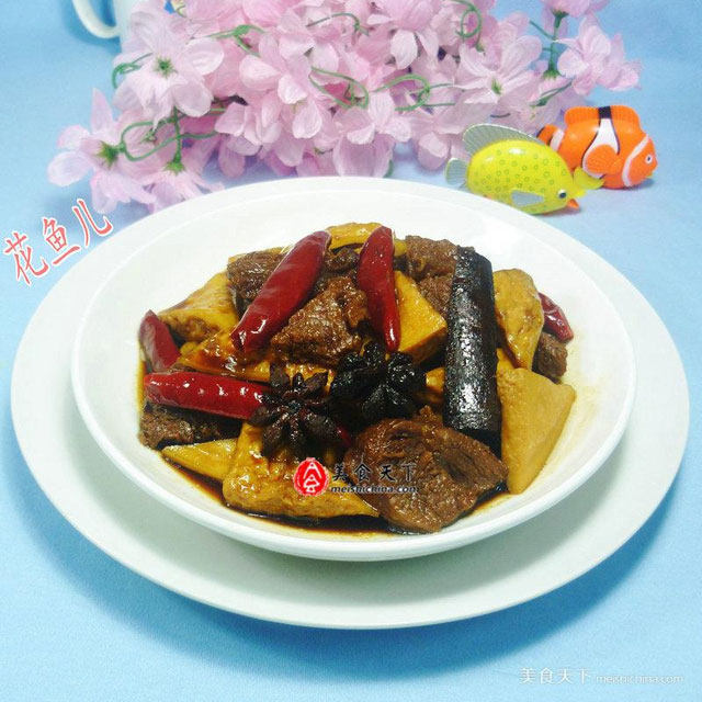 豆腐干烧牛肉