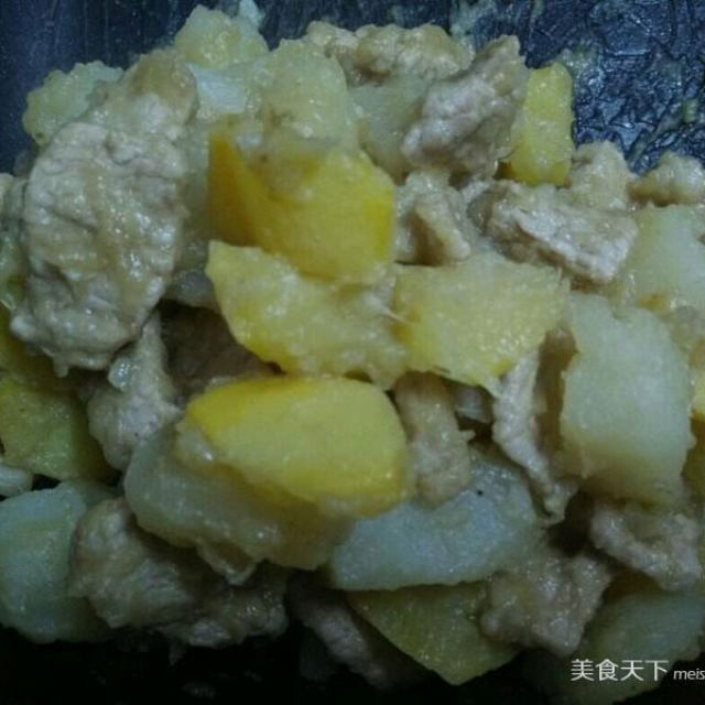 窝瓜炖土豆肉