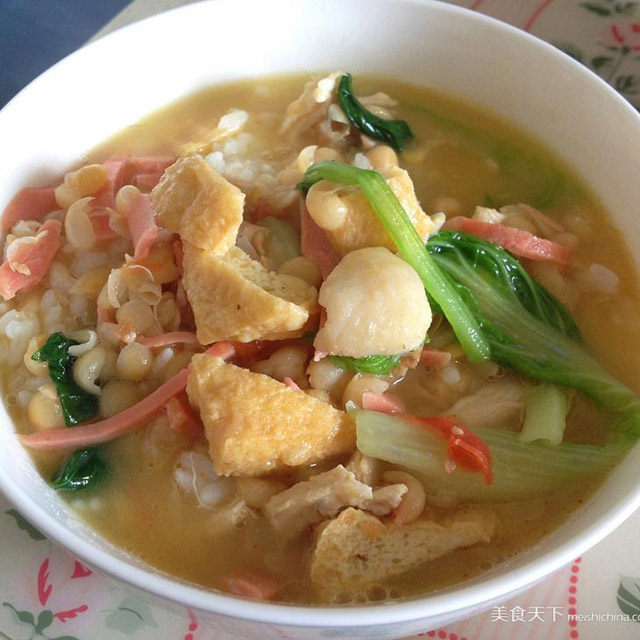 鸡丝豆汤饭