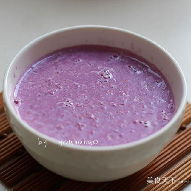 紫薯燕麦牛奶羹