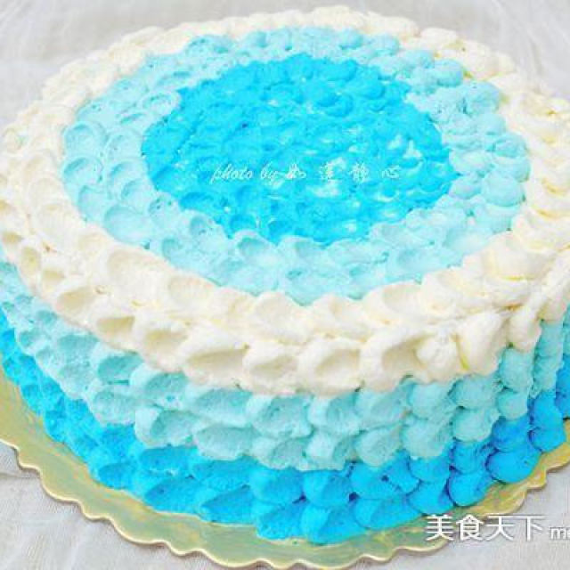 蓝色海洋之心蛋糕