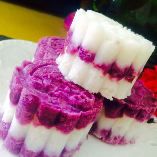 山药紫薯糕（简约无糖版）