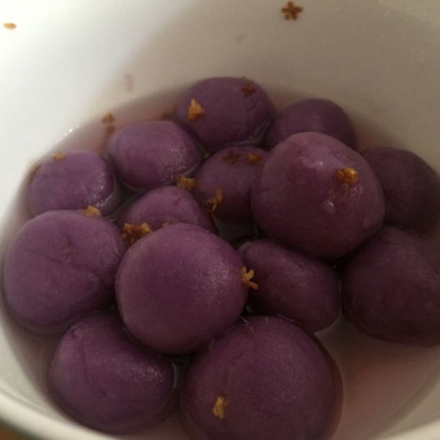 紫薯桂花汤圆