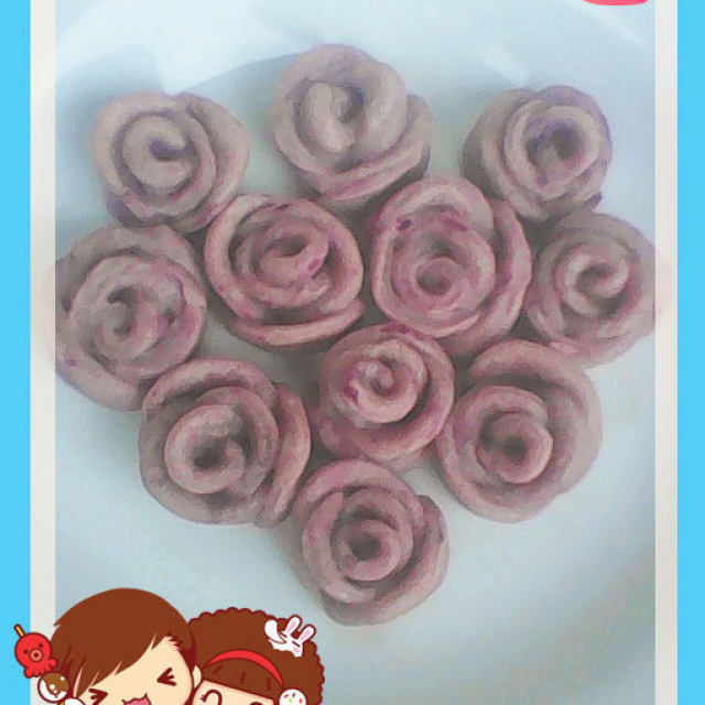 紫薯玫瑰饼干