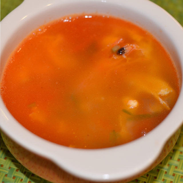 虾头番茄蛋汤