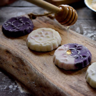 蜜汁山药紫薯糕