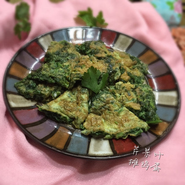 芹菜叶摊鸡蛋