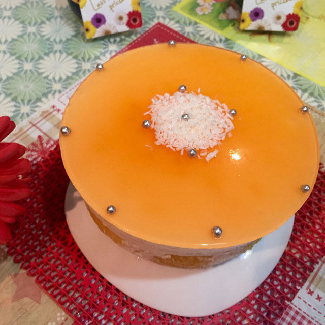 黄桃橙香慕斯蛋糕 6寸
