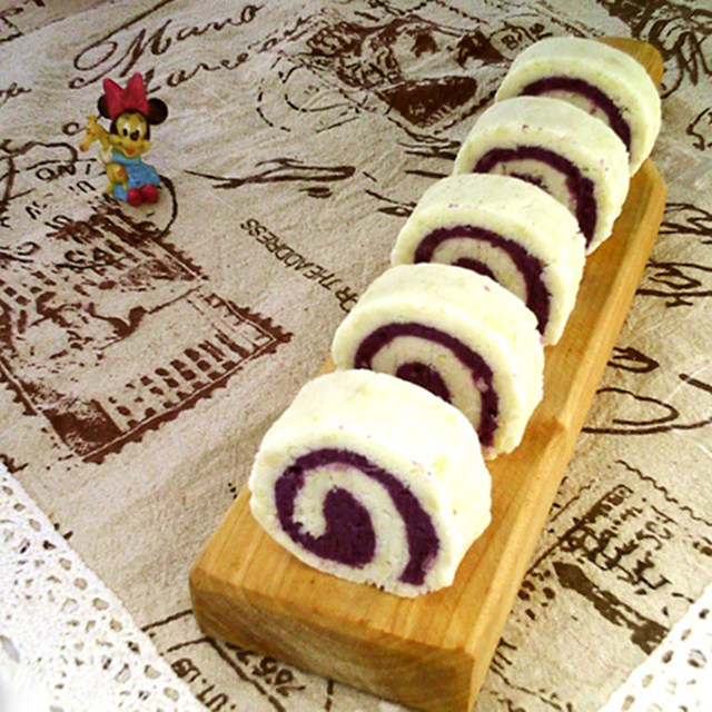 蜂蜜紫薯山药卷