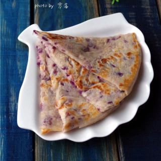 【营养早餐】紫薯牛奶饼