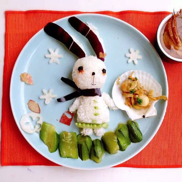 饭妈创意儿童餐 长耳兔