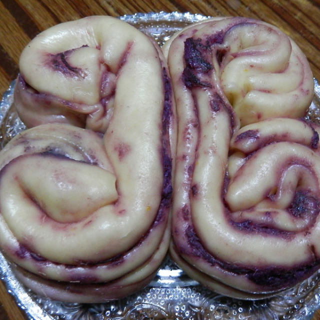 紫薯如意花馍