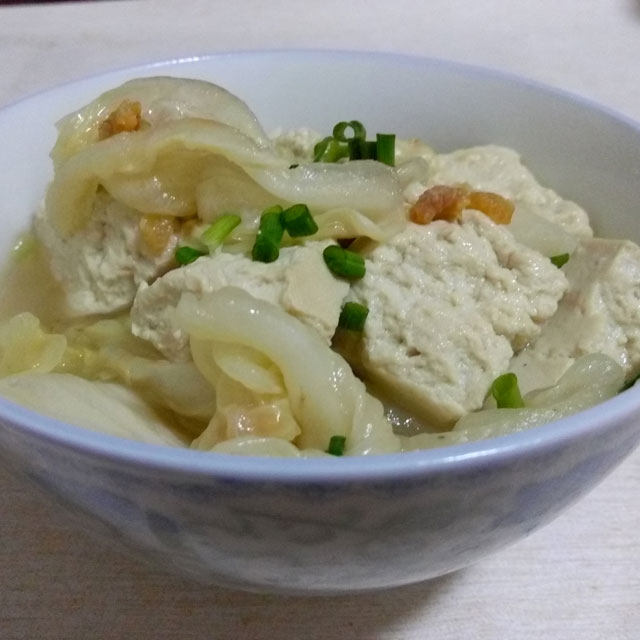 白菜海米炖豆腐