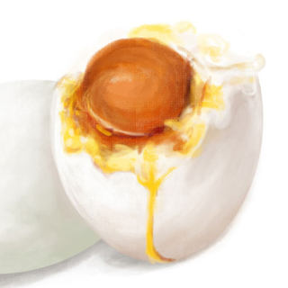 【手绘食谱】咸鸭蛋 — 一颗闲的要命 富得留油的鸭子蛋