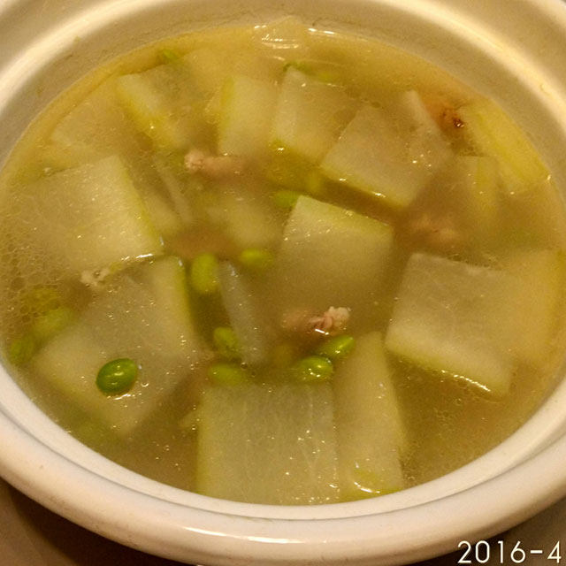 青豆冬瓜肉片汤