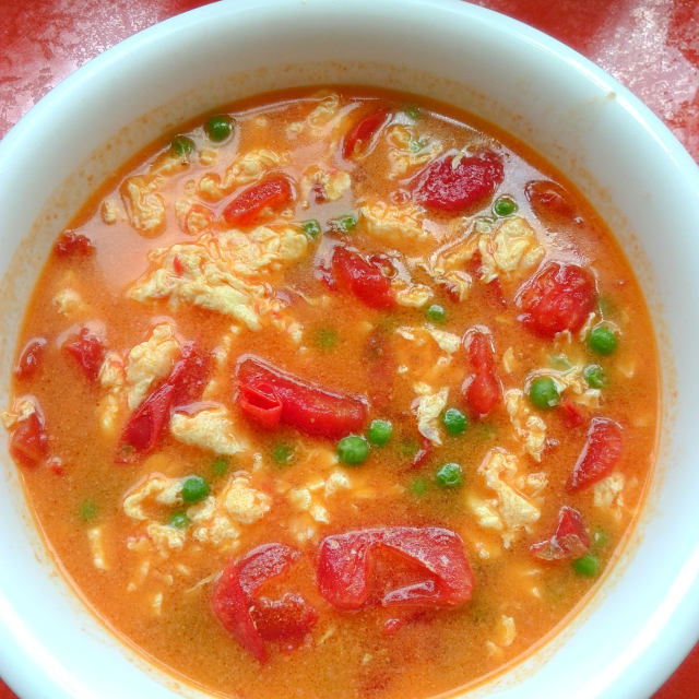 蕃茄豌豆蛋汤
