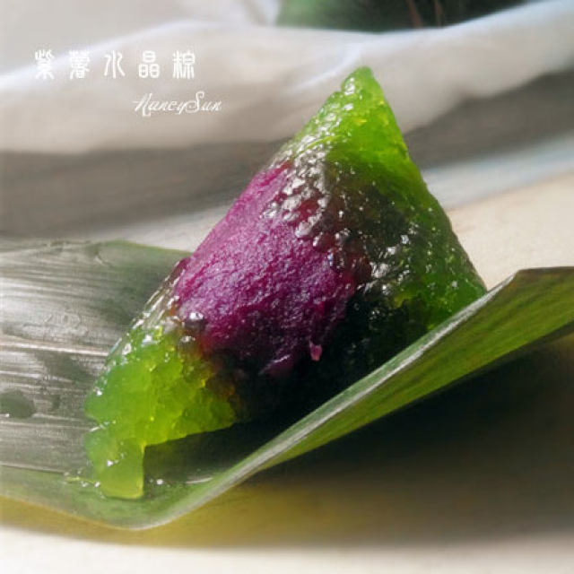 晶莹剔透——紫薯水晶粽