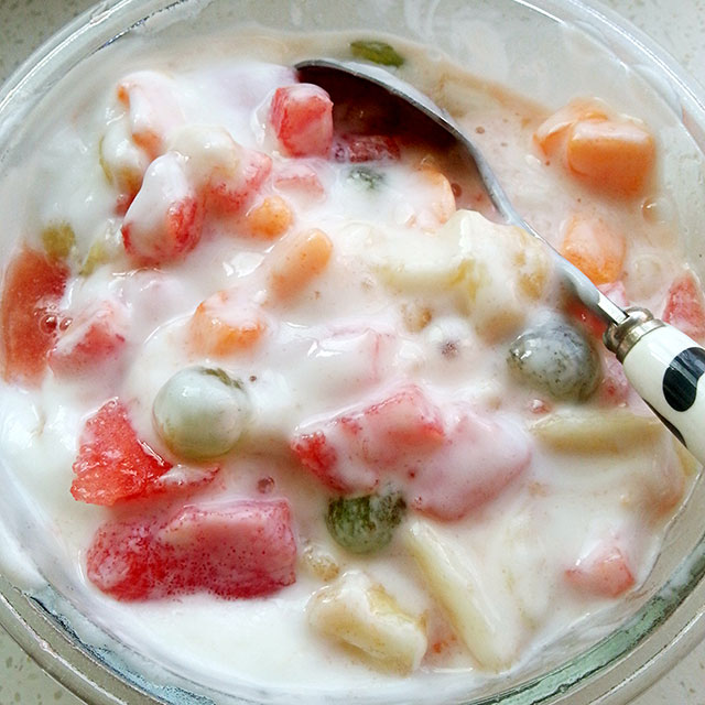 酸奶水果捞真实图片图片