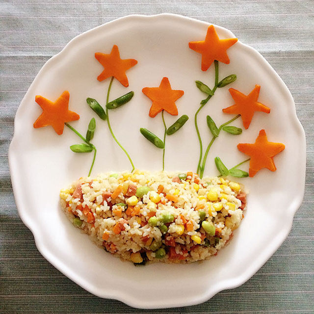 花朵蛋炒饭