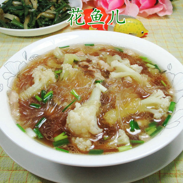 猪肉花菜煮粉丝 