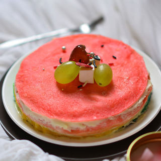 彩红千层蛋糕