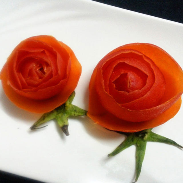 自制番茄玫瑰花