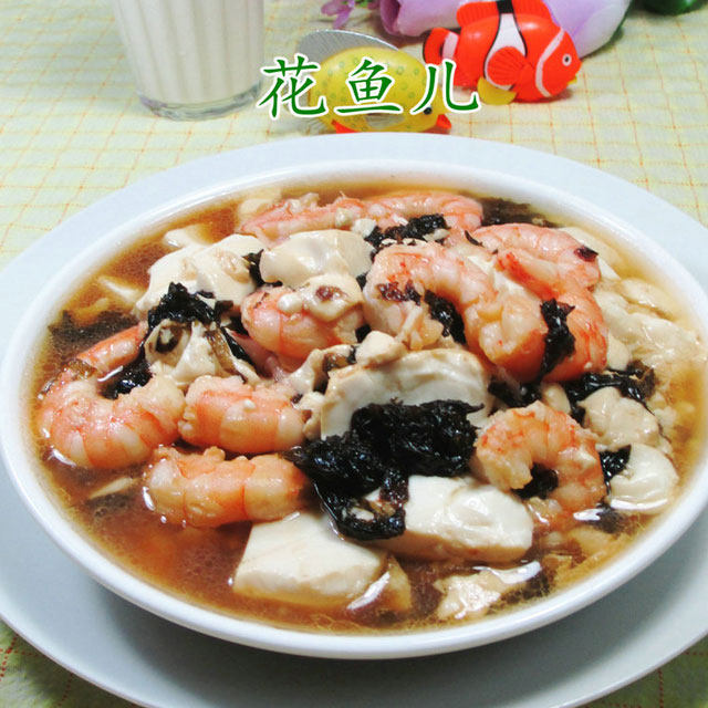 紫菜虾仁豆腐 