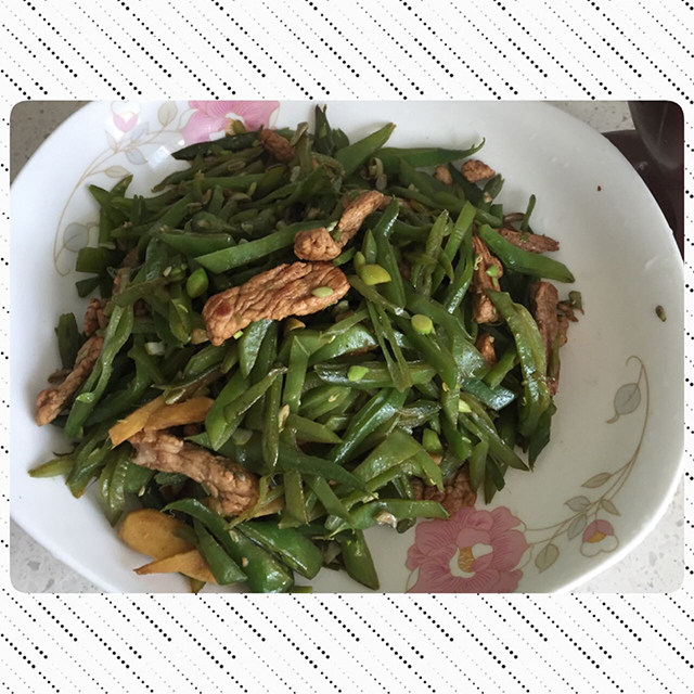 梅豆炒肉丝