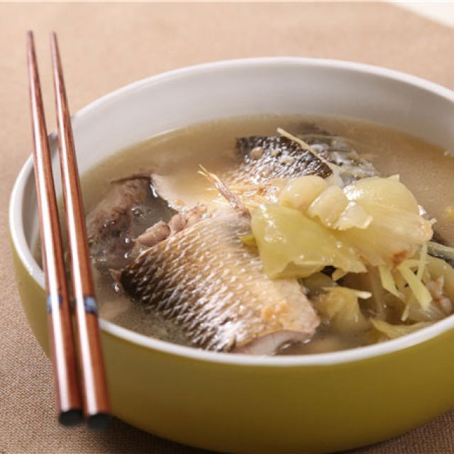 潮州酸菜煮梭鱼