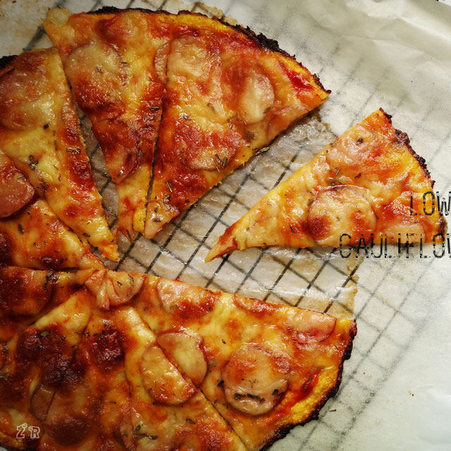 无面粉无油の花菜底披萨