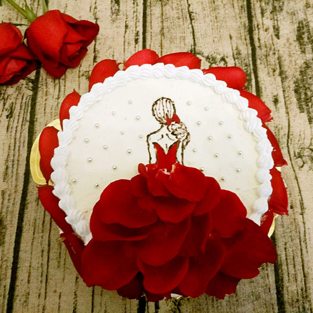 情人节玫瑰蛋糕