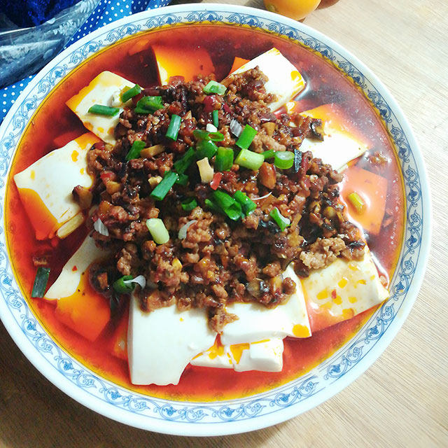 香菇肉末蒸豆腐