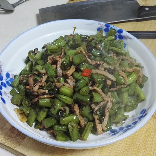 培根榄菜四季豆