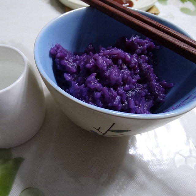 清甜的紫薯饭