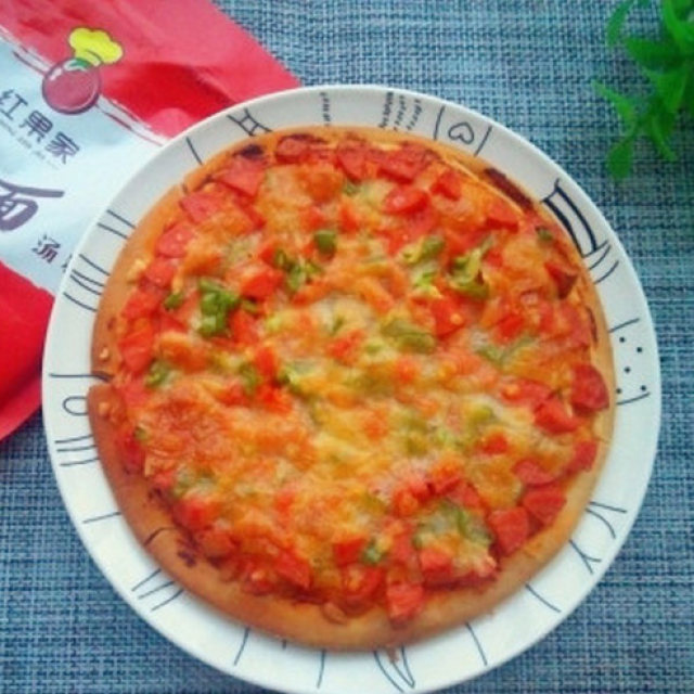 红果家菜谱之番茄芝士披萨