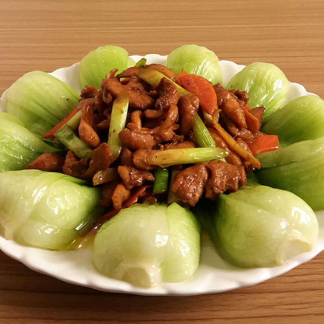 油菜鸡腿肉