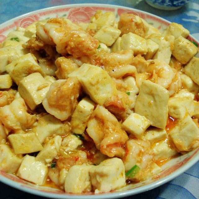 虾仁烧豆腐