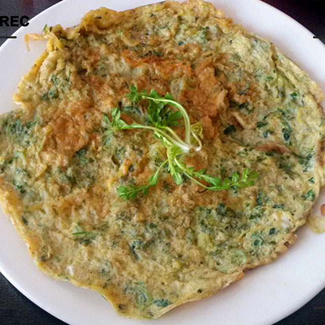 春食野菜香荠菜鸡蛋摊饼