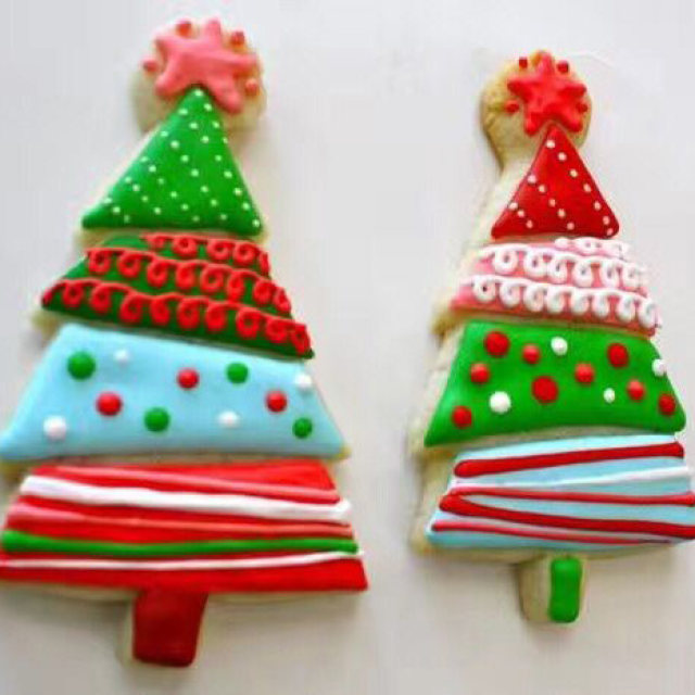 #第四届烘焙大赛暨是爱吃节#圣诞树翻糖饼干