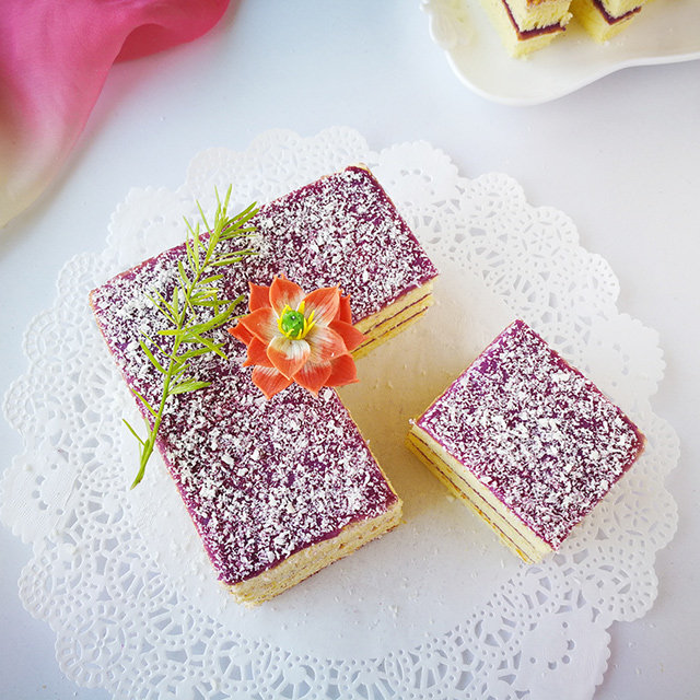 翻糖紫薯夹心蛋糕