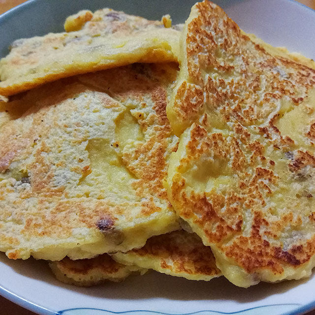 葡萄干豆渣煎饼