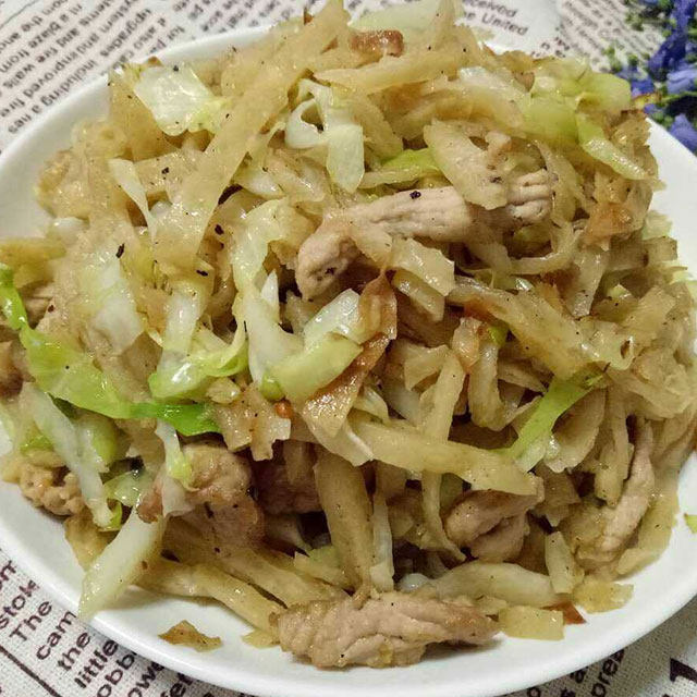 肉丝菜头炒饼