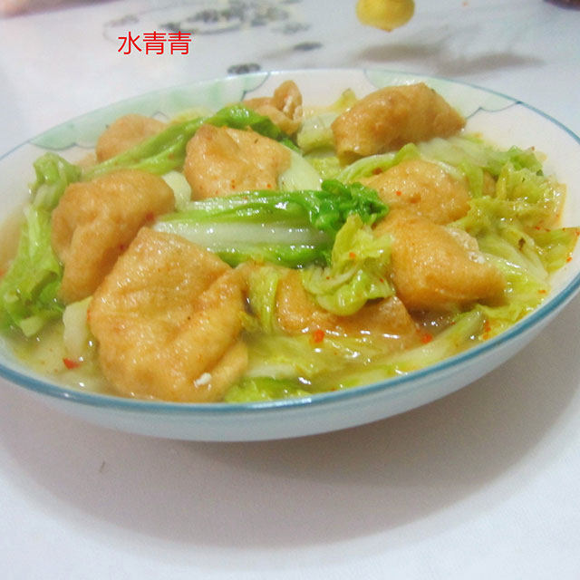 油豆腐煮白菜