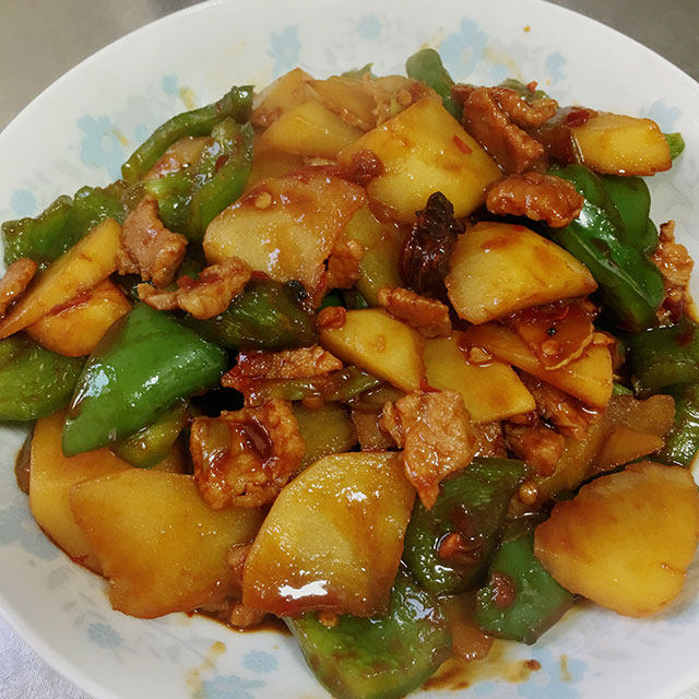 鱼香土豆青椒肉片