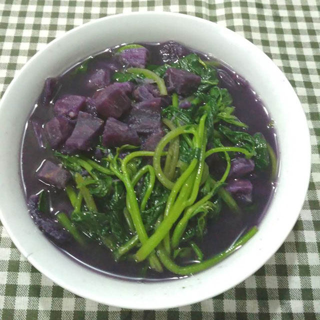 紫薯薯叶汤