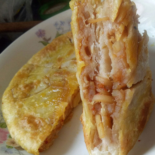 电饭锅土豆辣子煎饼