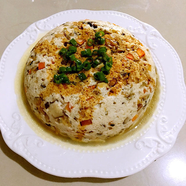蒸豆腐饼