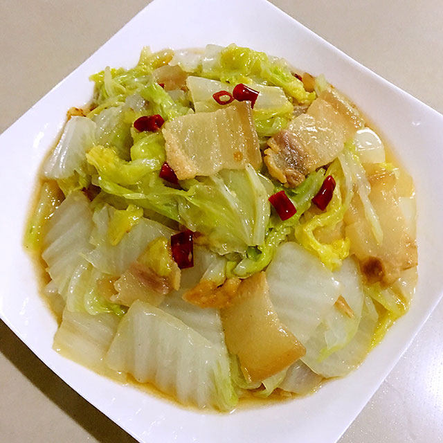 腊肉炒白菜