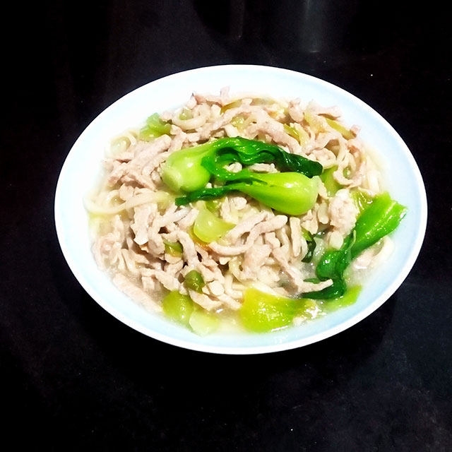 油菜肉丝面