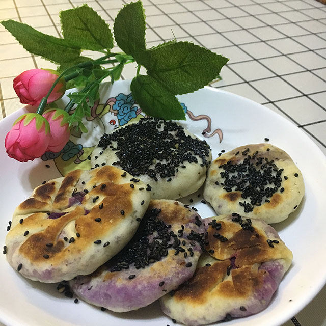 自制油煎紫薯饼